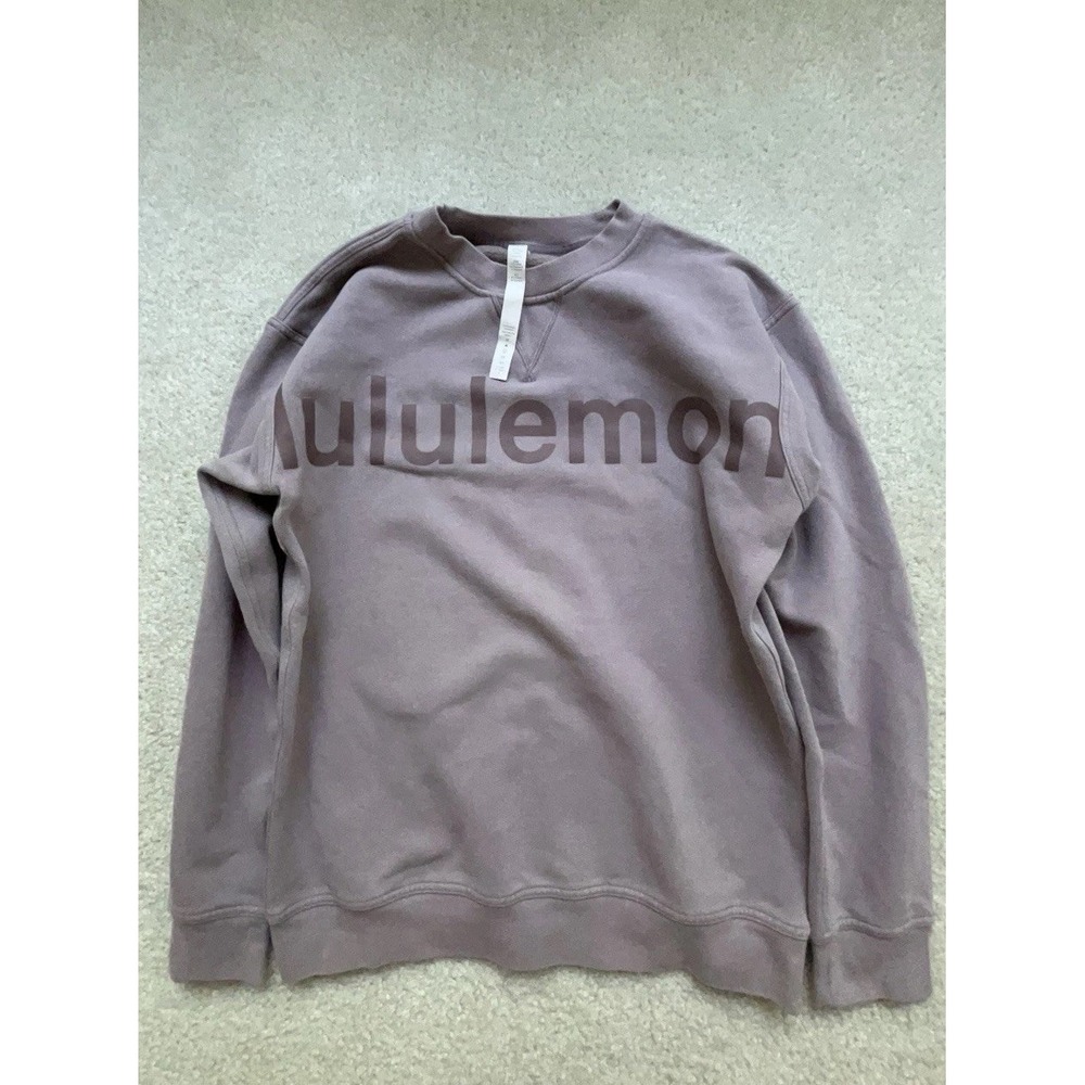 Lululemon Logo Crewneck Sweatshirt Size 6 Dusty Lavender Mauve